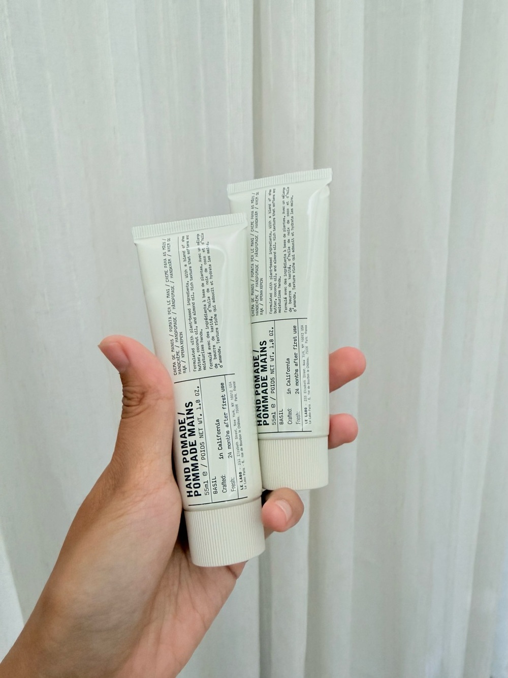 New Le Labo Hand Cream Basil Hand Pomade  - Set of 2